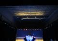 F35 Fighter Aircraft se muestra durante una visita a Lockheed Martin Aerospace y Defense Company en Fort Worth, Texas, el 10 de diciembre de 2023.