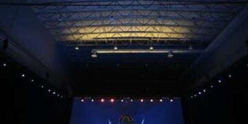 F35 Fighter Aircraft se muestra durante una visita a Lockheed Martin Aerospace y Defense Company en Fort Worth, Texas, el 10 de diciembre de 2023.