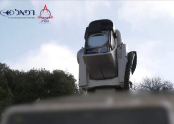 El sistema de defensa láser de Israel en acción.