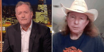 Piers Morgan entrevistando al afligido padre de la víctima de trato sexual de Epstein, Virginia Giuffre.