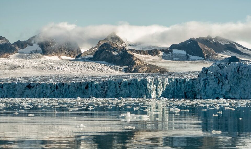 Glaciar Ártico en Longyearbyen, Svalbard.