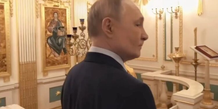 Vladimir Putin en una entrevista televisada.