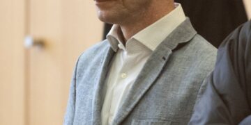 Christian Brueckner en su juicio en Braunschweig, Alemania.