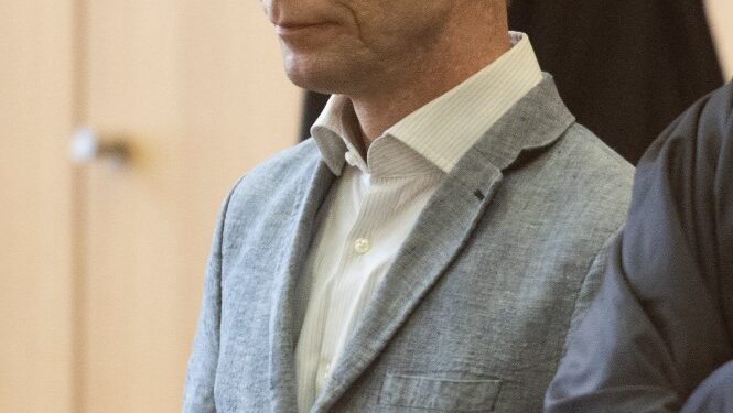 Christian Brueckner en su juicio en Braunschweig, Alemania.