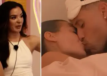 Emily está llorando cuando Conor y Megan se escabullen al escondite