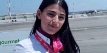 Foto de Aurora Maniscalco, una azafata de 24 años.