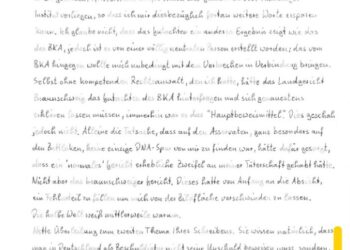 Carta de Christian Brueckner en la que se jacta de que la policía nunca es manzana para sujetar el caso sobre él