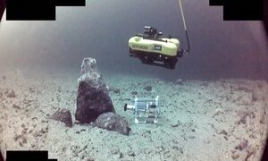 Robot submarino Inspección de tuberías.