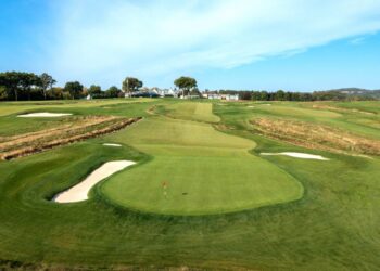 El 10º hoyo de Oakmont Country Club en Oakmont, Pensilvania, el lunes 16 de septiembre de 2024. (Fred Vuich/USGA)