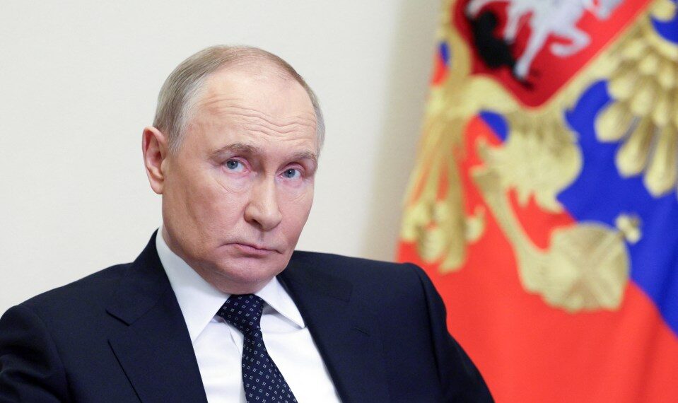 Vladimir Putin en una videoconferencia.