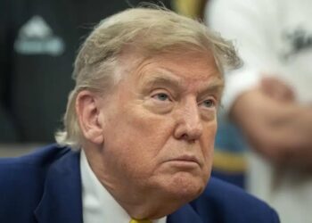 Primer plano de Donald Trump.