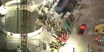 31 trabajadores de la construcción rescatados después de que el túnel de Los Ángeles se derrumbe parcialmente