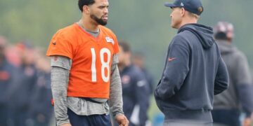 Con un objetivo de finalización del 70 por ciento, Bears estableció Bold Bar para Caleb Williams