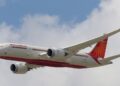 Air India Flight en vuelo.