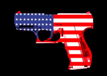 Ilustración del arma con la bandera de EE. UU.