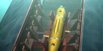 Ilustración del dron submarino Poseidón.