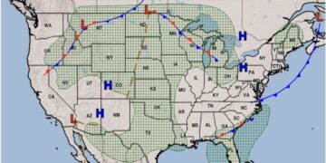 Lluvia, se espera que las tormentas eléctricas disminuyan el cuatro de julio para partes del Golfo