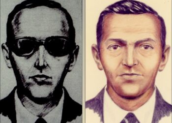 Dos ilustraciones de DB Cooper.
