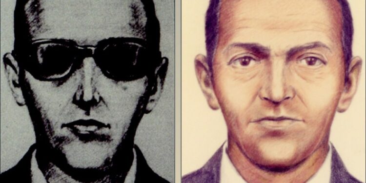 Dos ilustraciones de DB Cooper.