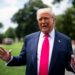 El presidente Trump habló con los periodistas.