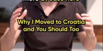 Hombre explicando por qué se mudó a Croacia.