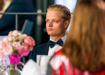 Marius Borg Høiby, hijo de la princesa de la corona noruega, en un evento.