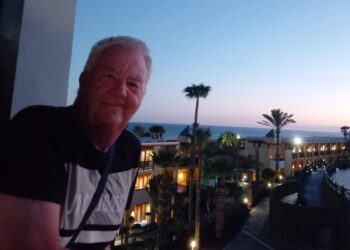 Leslie Green de vacaciones en las Islas Canarias.