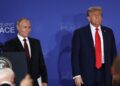 Presidentes Putin y Trump en una conferencia de prensa conjunta.