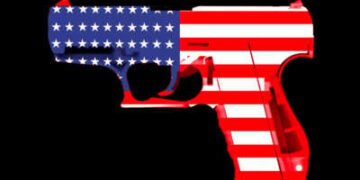 Ilustración del arma con la bandera de EE. UU.
