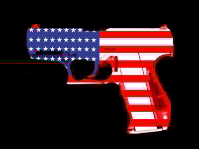 Ilustración del arma con la bandera de EE. UU.