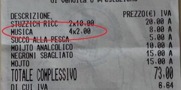 Recibo que muestra un cargo musical de 8.00 euros.