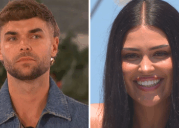 Harry Cooksley de Love Island habla en Emma Munro Block