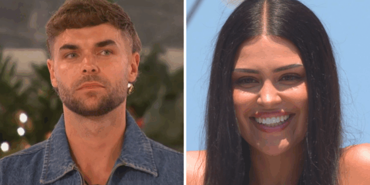 Harry Cooksley de Love Island habla en Emma Munro Block
