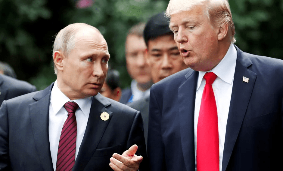 Putin y Trump en conversación.