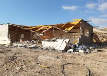 Casi todas las casas en Mu'arrajat han sido demolidas completamente o parcialmente.