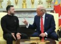 Los presidentes Trump y Zelensky en una reunión.