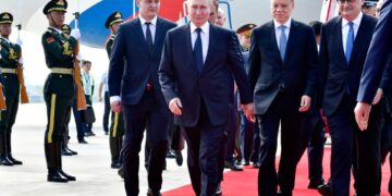 Vladimir Putin llegó a la Cumbre de la Organización de Cooperación de Shanghai en Tianjin, China.