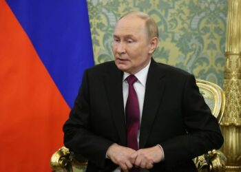 Vladimir Putin hablando durante las conversaciones rusas-uae.