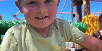 Foto de un niño de tres años.