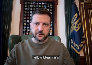 Zelenskyy se dirige a los ucranianos.