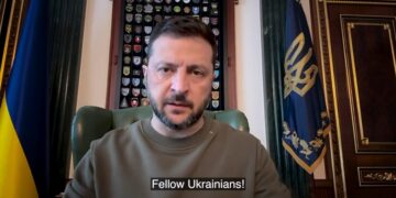 Zelenskyy se dirige a los ucranianos.