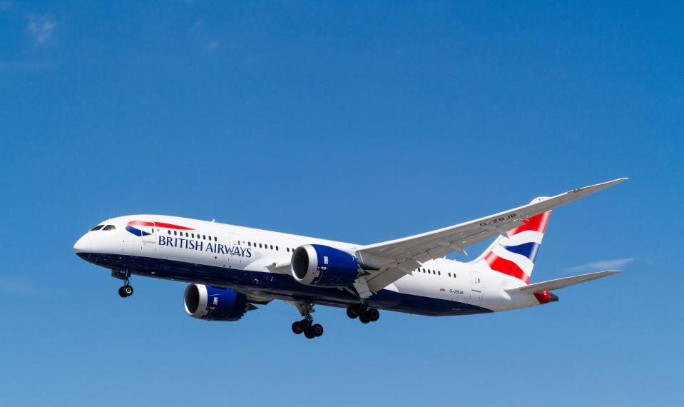 British Airways Boeing 787 Ayerplane Landing.