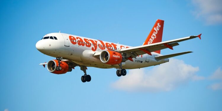 EasyJet Airbus A319 Landing en Praga.