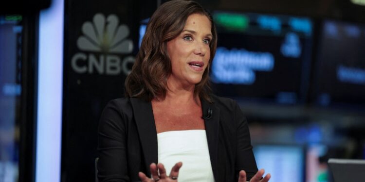 Corie Barry, CEO de Best Buy, en una entrevista de CNBC en el NYSE.