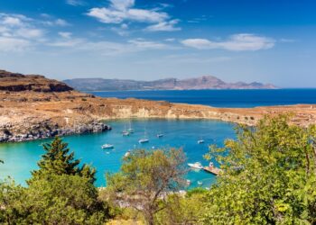 Puerto de Lindos, Rhodes, Grecia.