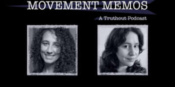 Movement Motos - A Truterout Podcast - Banner Image con la invitada Andrea J. Ritchie y la presentadora Kelly Hayes.