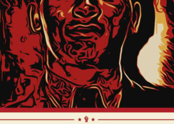 Portada de libros para Black Scare / Red Afire - Teorizando el racismo capitalista en los Estados Unidos, con una ilustración de Angelo Herndon