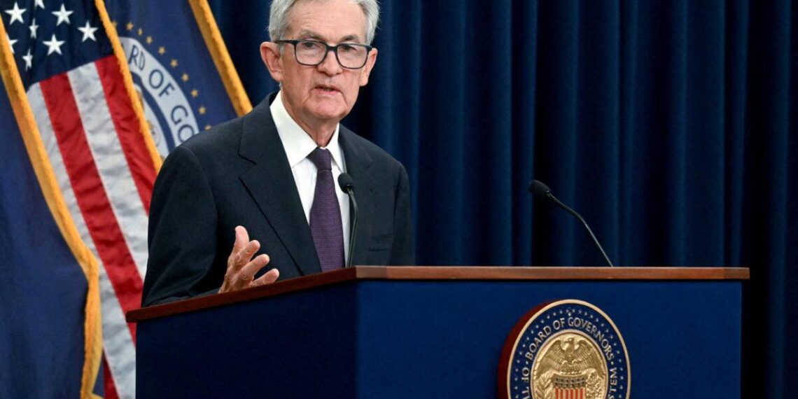 El presidente de la Reserva Federal, Jerome Powell, habla en una conferencia de prensa en la sede de la Reserva Federal, luego de la reunión del Comité Federal de Mercado Abierto (FOMC) en Washington el 17 de septiembre de 2025. (Jim Watson/AFP a través de Getty Images)