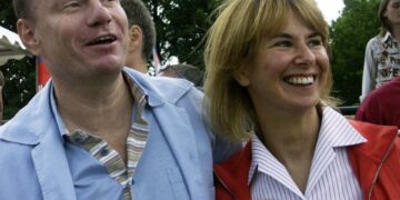 Vladimir Potanin y su esposa Natalia Potanina en un evento.
