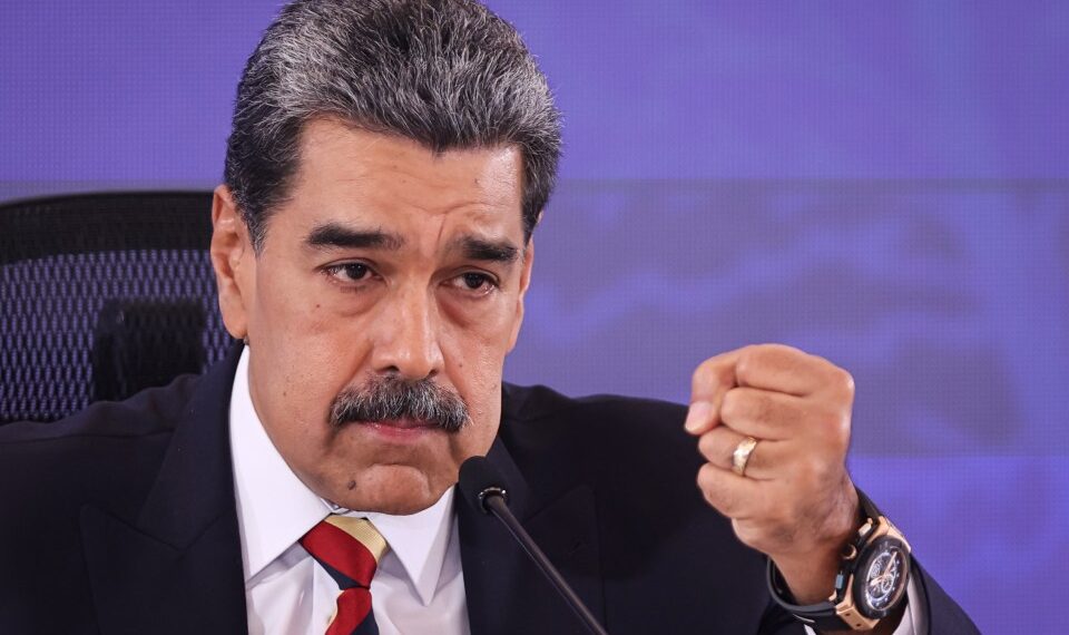 Nicolás Maduro en una conferencia de prensa.